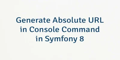 Generate Absolute URL in Console Command in Symfony 8