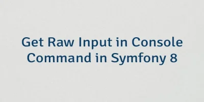 Get Raw Input in Console Command in Symfony 8