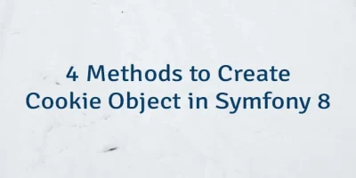 4 Methods to Create Cookie Object in Symfony 8