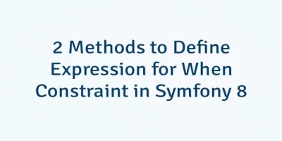 2 Methods to Define Expression for When Constraint in Symfony 8