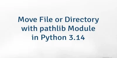 Move File or Directory with pathlib Module in Python 3.14