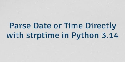Parse Date or Time Directly with strptime in Python 3.14