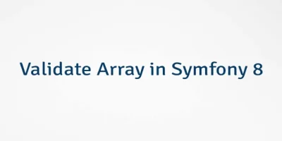 Validate Array in Symfony 8