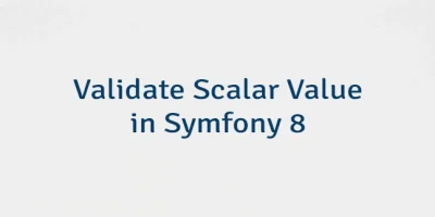 Validate Scalar Value in Symfony 8