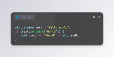 Check if String Contains Substring in C++23