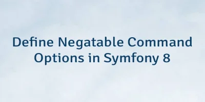 Define Negatable Command Options in Symfony 8