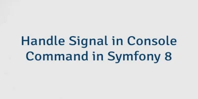 Handle Signal in Console Command in Symfony 8