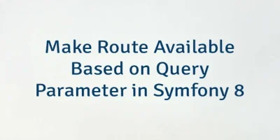 Make Route Available Based on Query Parameter in Symfony 8