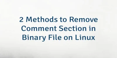 2 Methods to Remove Comment Section in Binary File on Linux
