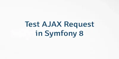 Test AJAX Request in Symfony 8