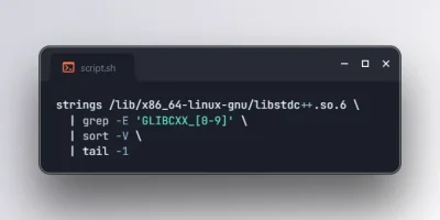 Check libstdc++ Version on Linux