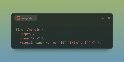 Replace Spaces with Underscores in Filenames on Linux