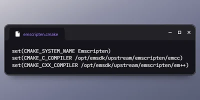 Build Program using Emscripten and CMake