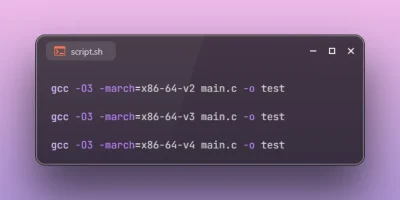 Compile for Specific x86-64 Microarchitecture Level using gcc or g++ Compiler