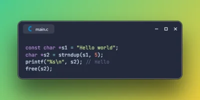Duplicate String with Length Limit using strndup in C