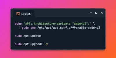 Enable x86-64-v3 Microarchitecture Level Packages on Ubuntu 26.04