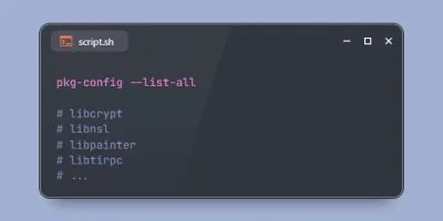Get All Available Packages using pkg-config