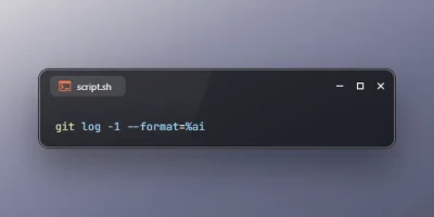 Get Last Commit Date and Time in Git