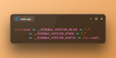 Get Mingw-w64 Version using C++