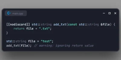 Produce Warning on Ignored Values in C++