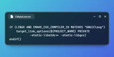 Statically Link to libstdc++ using CMake