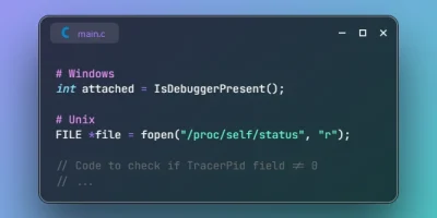 Check if Current Process is Being Debugged in C