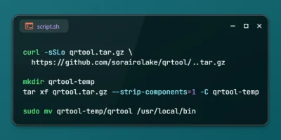Install qrtool on Ubuntu 26.04