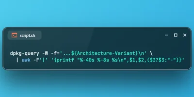 Get Architecture Variant of Installed Packages using dpkg