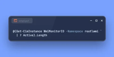 Get Count of Connected Monitors on Windows