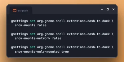 Hide Volumes and Devices from Dock on Ubuntu