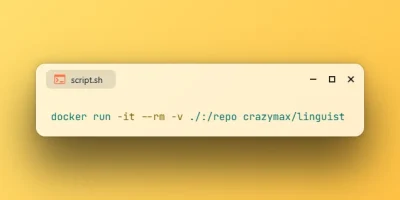 Run GitHub Linguist Inside Docker Container on Linux
