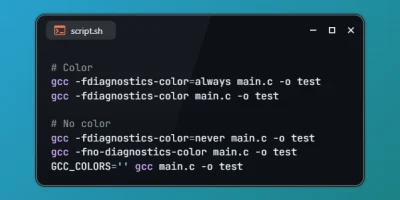 Enable or Disable Color for gcc or g++ Compiler Output
