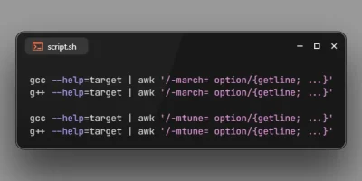 Get All Available -march and -mtune Values for gcc or g++ Compiler