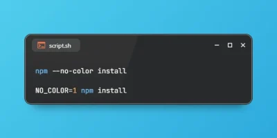 2 Methods to Disable ANSI Color Escape Codes for npm