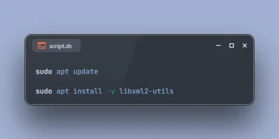 Install xmllint on Ubuntu 26.04