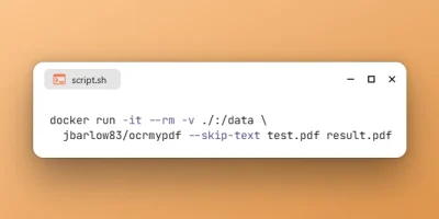 Run OCRmyPDF Inside Docker Container on Linux