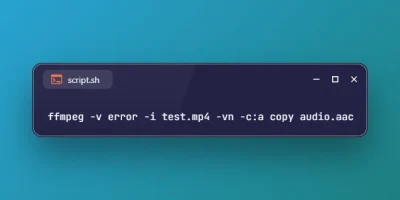 Extract Audio from Video File using FFmpeg