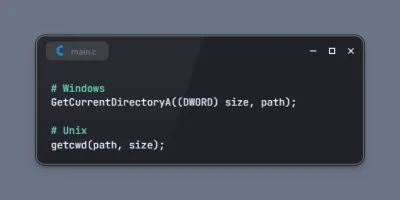 Get Current Working Directory in C