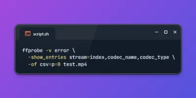 Get List of Streams in Media File using FFmpeg