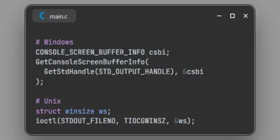 Get Terminal Size in C