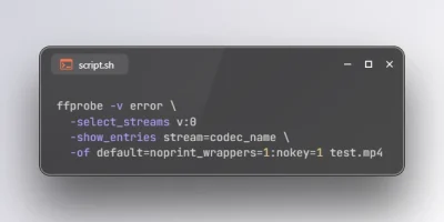 Get Video Codec of File using FFmpeg
