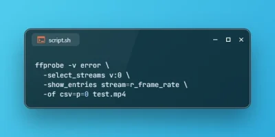 Get Video Frame Rate using FFmpeg