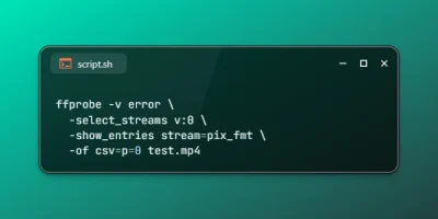 Get Video Pixel Format using FFmpeg