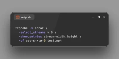 Get Video Resolution using FFmpeg