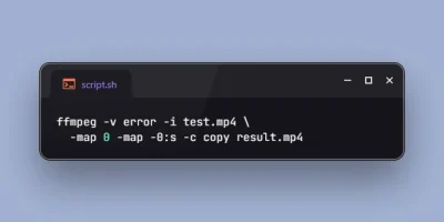 Remove Subtitles from Video File using FFmpeg