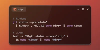 Check if Working Directory is Clean in Git