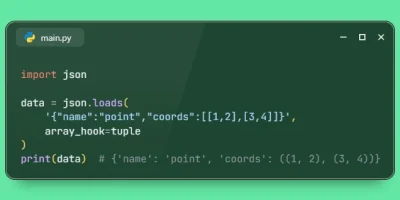 Customize JSON Array Decoding with array_hook in Python 3.15