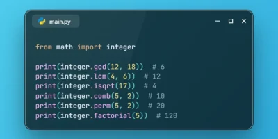 Use Functions from math.integer Module in Python 3.15