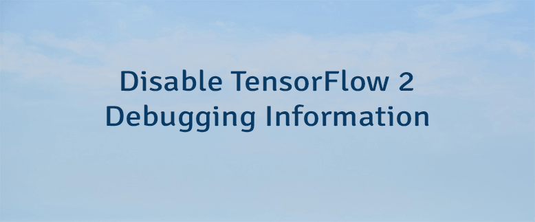 Disable TensorFlow 2 Debugging Information
