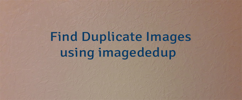 Find Duplicate Images using imagededup
